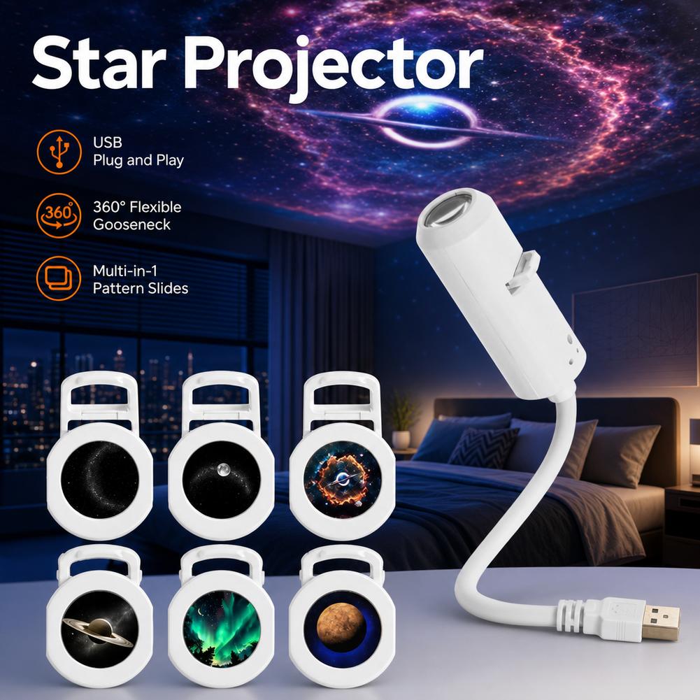 Planetarium Projector Home - Proiettore di stelle galattiche USB multi-funzione,